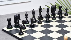 3.58" Bridle Series Wooden Chess Pieces in Ebony & Box Wood - 1200 Grams