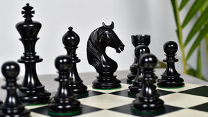 The Monarch’s Gambit Handcrafted Luxury Chess Pieces – in Ebony & Boxwood 4.4" King