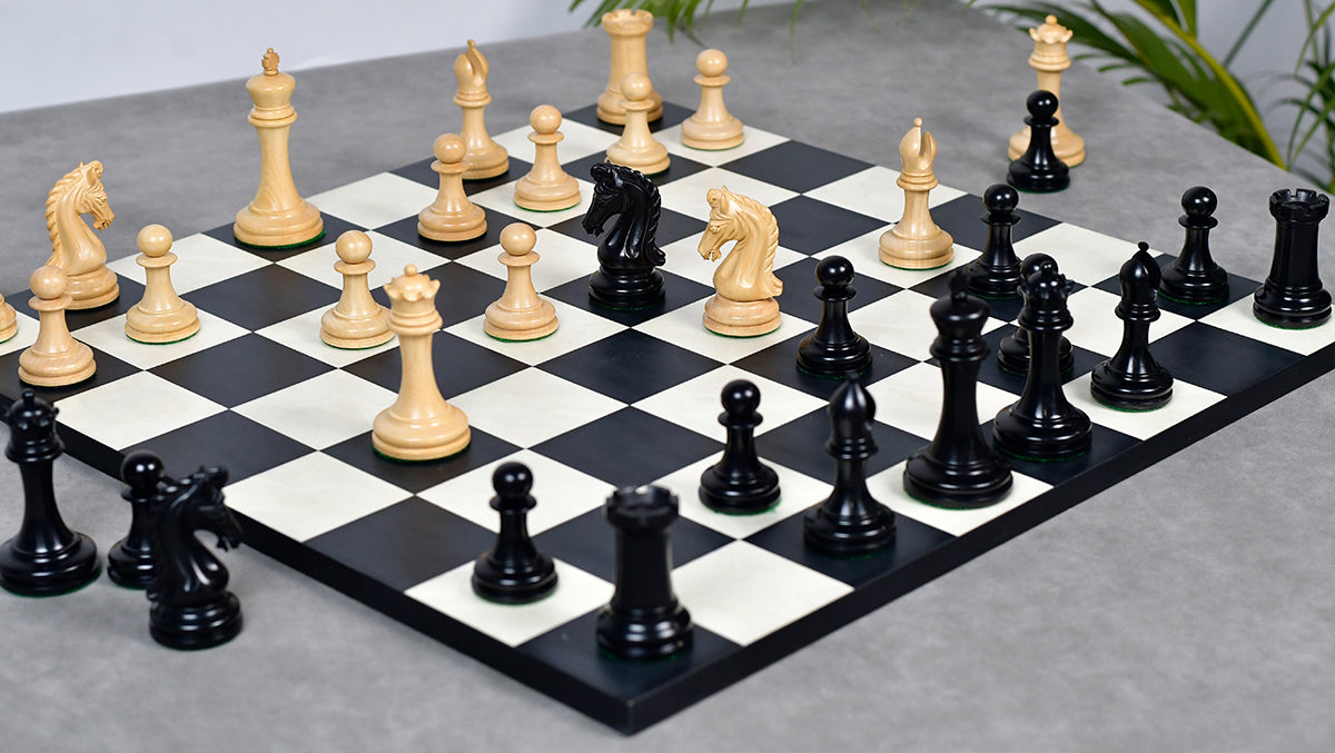 The Imperial Collector Series (Sinquefield Cup 2014) Chess Pieces V2.0 in Ebony Wood & Box Wood - 3.75" King