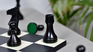 1961 Soviet Championship Baku Chess Pieces in Ebonized / Box wood - 4.05 King