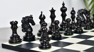 Admiral Series II Staunton Luxury Chess Pieces in Ebony Wood & Boxwood - 4.5" King