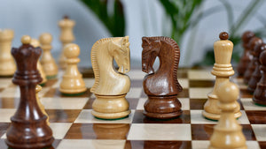 1959 World Chess Championship Old Russian Zagreb Chess Pieces - Sheesham Wood & Boxwood - 3.8" King
