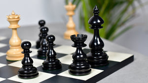 Wild Stallion Luxury Chess Pieces in Ebony & Boxwood - 4.4" King
