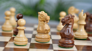 3.0'' Laughing Knight Staunton Chess Set- Chess Pieces Only - Weighted Sheesham Wood
