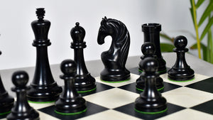 Reproduced 1963-1966 Piatigorsky Cup Chess Pieces in Ebony / Boxwood - 4.2" King
