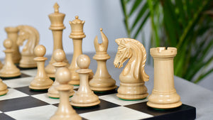 The 4.4 Inch Luxury Imperial Collector Series Artisan Chess Pieces Triple Weighted in Ebony and Boxwood - 1850 GMS