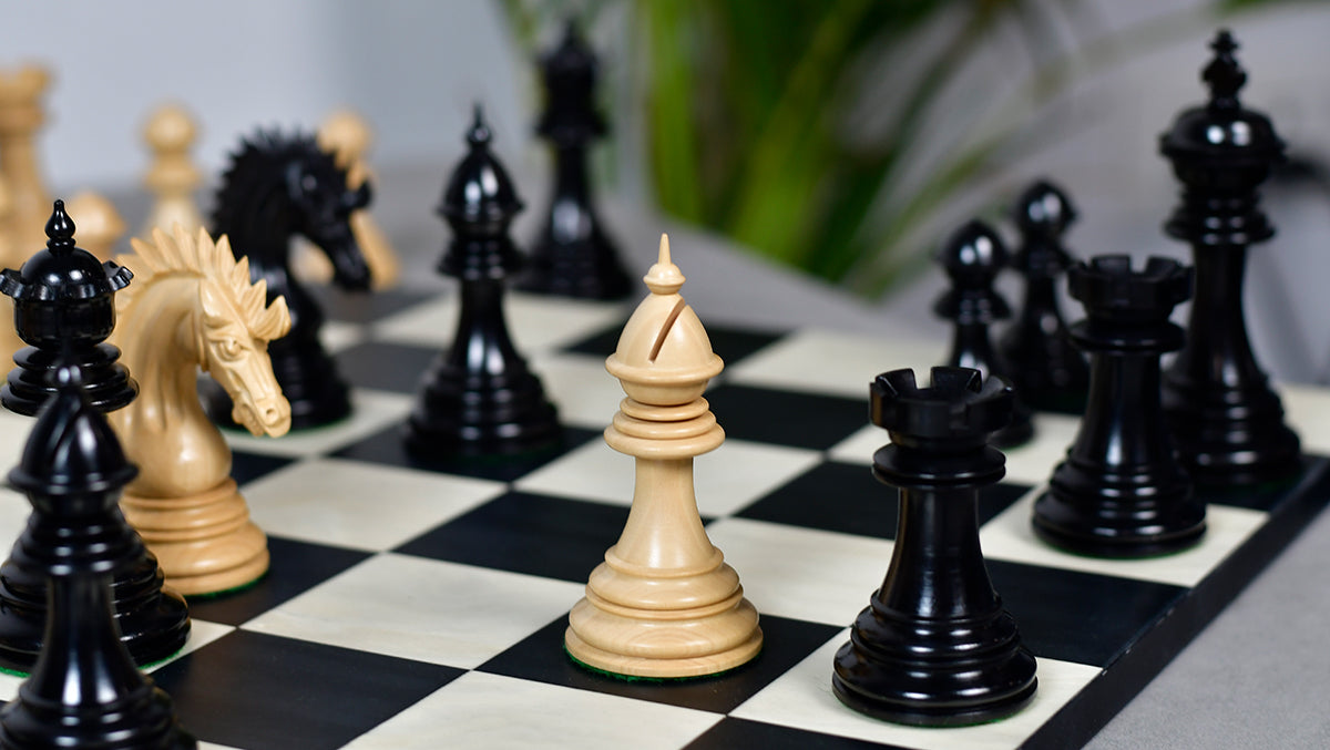 Ferocious Elite Series Chess Pieces in Ebony / Boxwood - 4.45" King