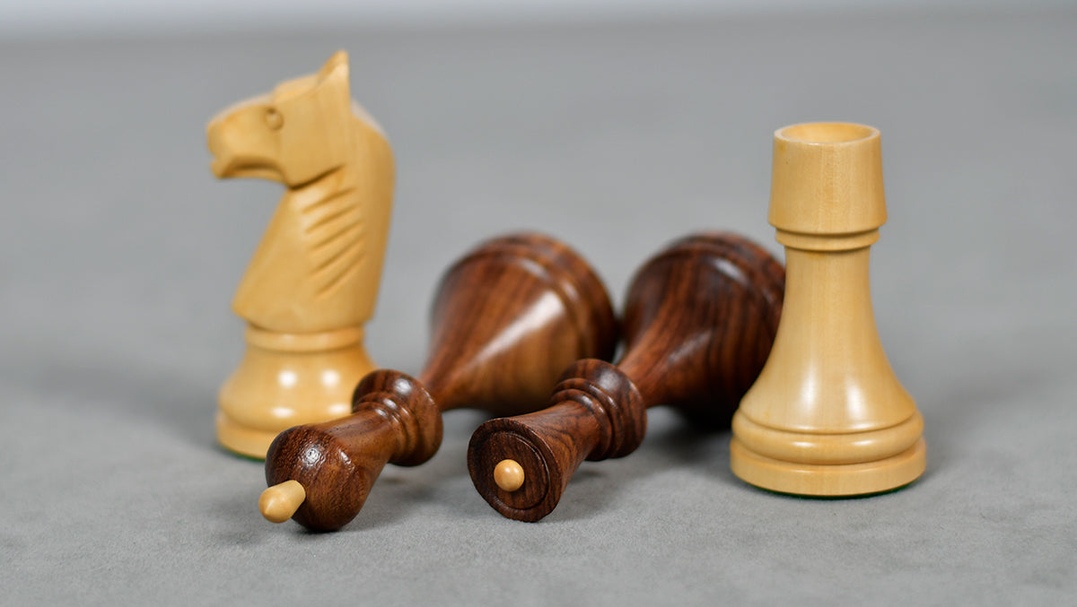 1961 Soviet Championship Baku Chess Pieces in Sheesham / Box wood - 4" King