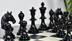 The Monarch’s Gambit Handcrafted Luxury Chess Pieces – in Ebony & Boxwood 4.4" King