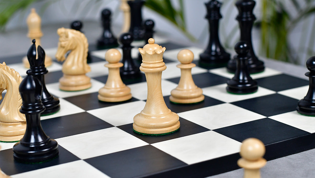 The Imperial Collector Series (Sinquefield Cup 2014) Chess Pieces V2.0 in Ebony Wood & Box Wood - 3.75" King