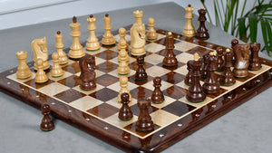 1959 World Chess Championship Old Russian Zagreb Chess Pieces - Sheesham Wood & Boxwood - 3.8" King