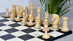 The 4.4 Inch Luxury Imperial Collector Series Artisan Chess Pieces Triple Weighted in Ebony and Boxwood - 1850 GMS