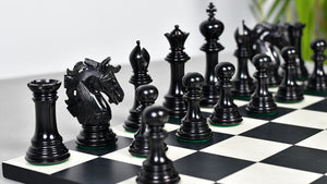 Crown Heritage Series Luxury Chess Pieces in Ebony Wood & Natural Boxwood 4.3” King