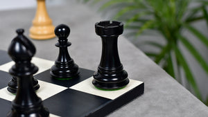 Noble Stallion Chess Set Bridle Edition in Ebony & Box Wood - 4.8" King