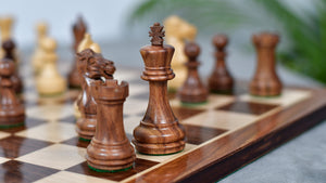 3.0'' Laughing Knight Staunton Chess Set- Chess Pieces Only - Weighted Sheesham Wood