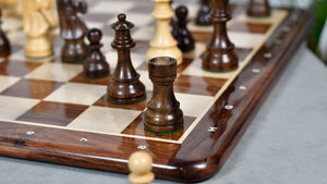 French Lardy Exclusive Weighted Chess Pieces in Sheesham Wood / Box wood - 3.75" Extra Queens
