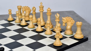 The Pegasus Series Artisan Staunton Chess Pieces version 2.0 in Ebony / Boxwood - 4.6" King