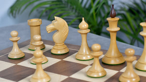 1950s' Soviet Russian (Queen' Gambit Series) Latvian Chess Pieces in Sheesham & Natural Boxwood - 4.1" King