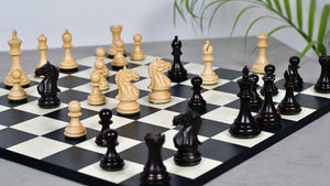 Fierce Knight (Queens's Gambit Series) Staunton Wooden Chess Pieces in Indian Ebonized Wood & Box Wood - 3.5" King