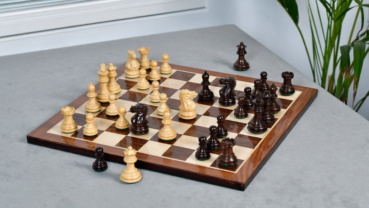 Collector Series Wooden Staunton Chess Pieces in Sheesham & Boxwood - 2.6" King - Best Seller