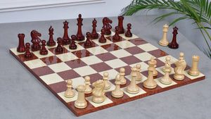The GM Blitz Edition Staunton Series Chess Pieces in Bud Rosewood & Box Wood - 3.75" King