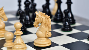 The Shera Series Staunton Triple Weighted Chess Pieces V2.0 in Ebony / Box Wood - 4.5" King