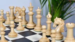 The French Warrior Luxury Wooden Chess Pieces in Ebony & Boxwood - 4.4" King