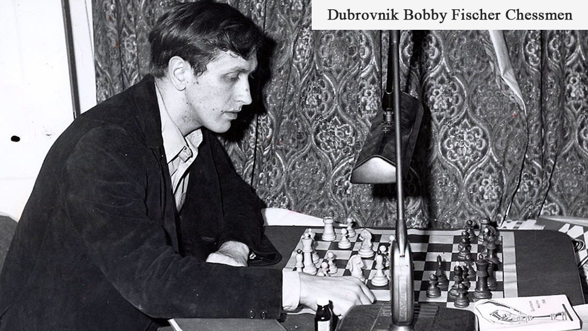 1950s' Fischer Dubrovnik Chessmen Version 3.0 in Ebonized & Box Wood - 3.75" King