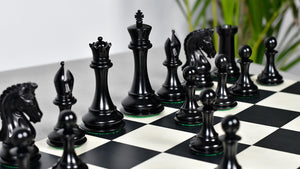 The 4.4 Inch Luxury Imperial Collector Series Artisan Chess Pieces Triple Weighted in Ebony and Boxwood - 1850 GMS