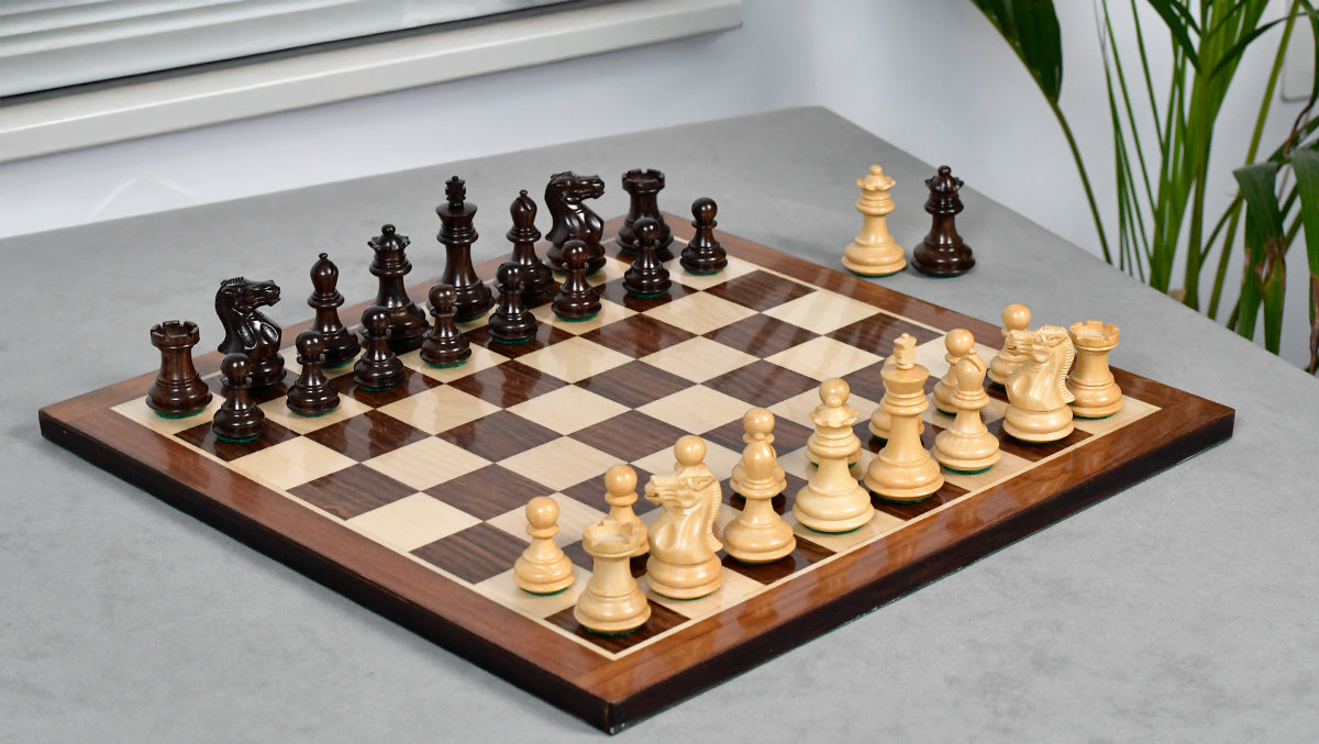 Collector Series Wooden Staunton Chess Pieces in Sheesham & Boxwood - 2.6" King - Best Seller