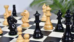 Noble Stallion Chess Set Bridle Edition in Ebony & Box Wood - 4.8" King