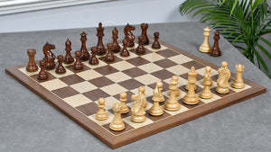 Fierce Knight (Queen's Gambit Series) Staunton Wooden Chess Pieces in Sheesham & Box Wood - 4.0" King