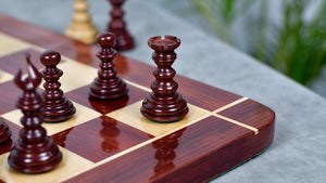 St. Petersburg Luxury Artisan Series Chess Pieces in Bud Rosewood / Boxwood - 4.3" King