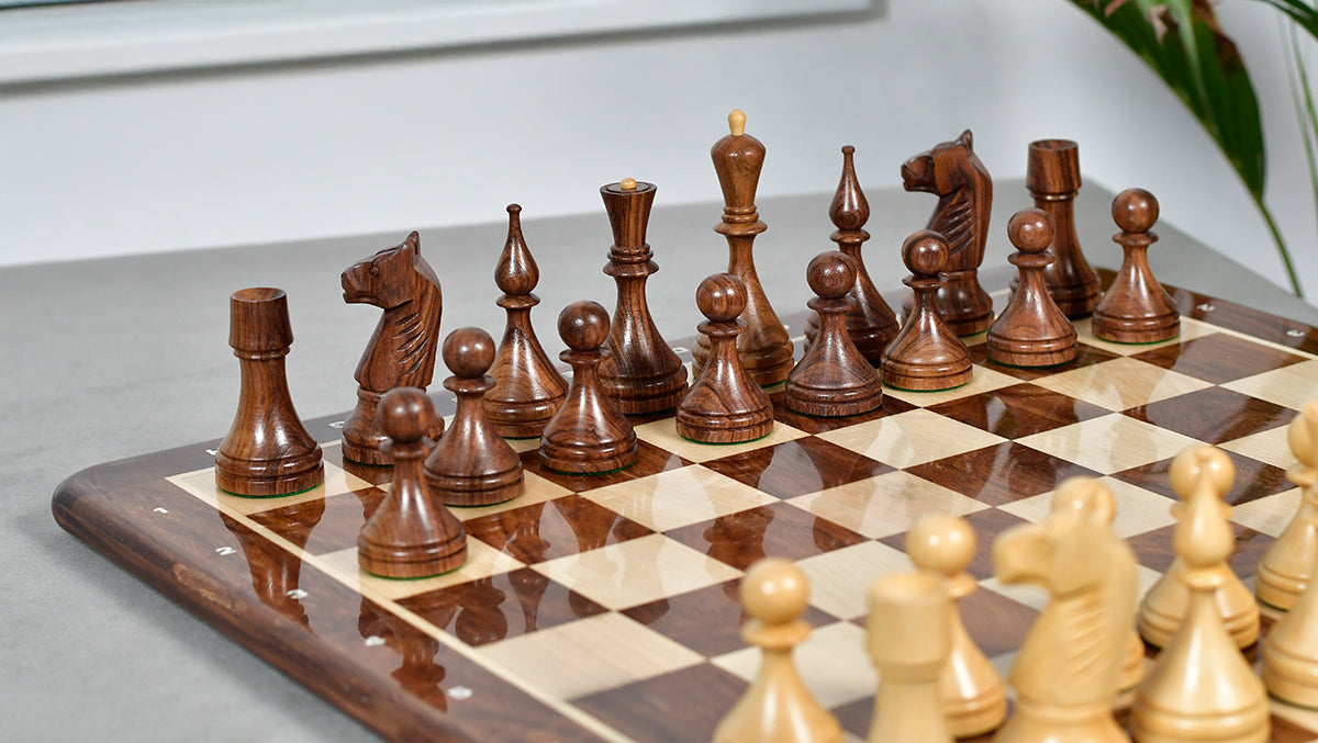 1961 Soviet Championship Baku Chess Pieces in Sheesham / Box wood - 4" King