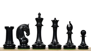 The Red Rum Luxury Staunton Series Chess Pieces in Ebony / Boxwood - 4.4" King