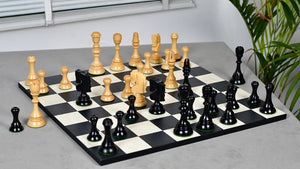 Historic 1929 Barcelona "Joc Catalan" Chess Pieces in Ebony & Boxwood - 4.3" King