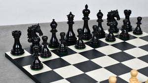 The Shera Series Staunton Triple Weighted Chess Pieces V2.0 in Ebony / Box Wood - 4.5" King