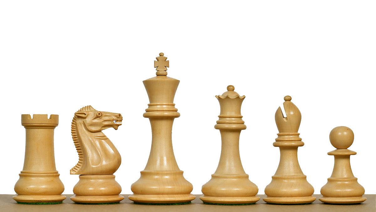 Modern Staunton Series Chess Pieces for Chess Players - Ebony & Box Wood - 3.75" King