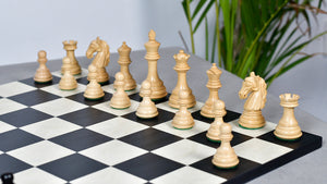 Columbian Staunton Series Chess Pieces in Ebony Wood & Box wood - 3.8" King