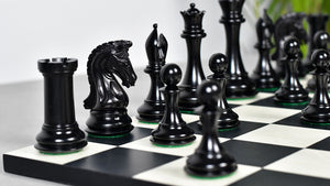 The 4.4 Inch Luxury Imperial Collector Series Artisan Chess Pieces Triple Weighted in Ebony and Boxwood - 1850 GMS