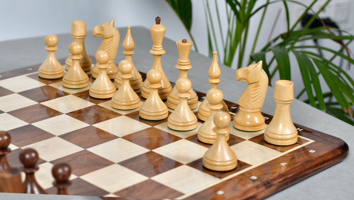 1961 Soviet Championship Baku Chess Pieces in Sheesham / Box wood - 4" King