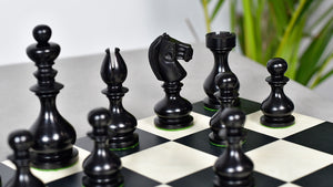Antique Dublin Calvert Chess Pieces in Ebonized & Antiqued Boxwood 4.1" King - 850 Grams