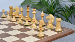 1950s' Soviet Russian (Queen' Gambit Series) Latvian Chess Pieces in Sheesham & Natural Boxwood - 4.1" King