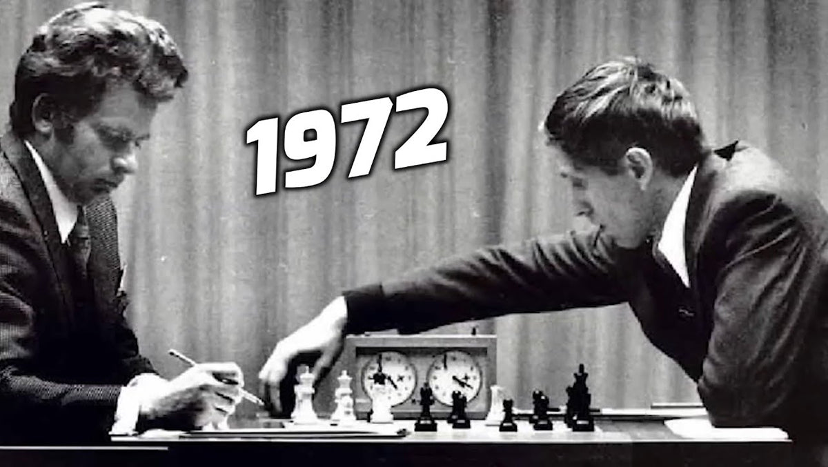 1972 Fischer Spassky Staunton Pattern Chess Pieces V2.0 in Ebonized Wood & Antique Boxwood - 3.78" King