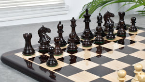 Fierce Knight (The Queen's Gambit) Staunton Wooden Chess Pieces in Indian Rosewood & Box Wood - 3.5" King