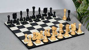 Historic 1929 Barcelona "Joc Catalan" Chess Pieces in Ebony & Boxwood - 4.3" King
