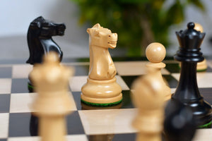1972 Fischer-Spassky Staunton Pattern Chess Pieces V2.0 in Ebonized Boxwood & Natural Boxwood - 3.7" King