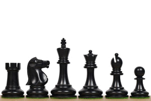 1972 Fischer-Spassky Staunton Pattern Chess Pieces V2.0 in Ebonized Boxwood & Natural Boxwood - 3.7" King
