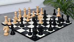 American Adios Series Luxury Chess Pieces in Ebony / Boxwood - 4.4" King