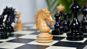 Wild Stallion Luxury Chess Pieces in Ebony & Boxwood - 4.4" King